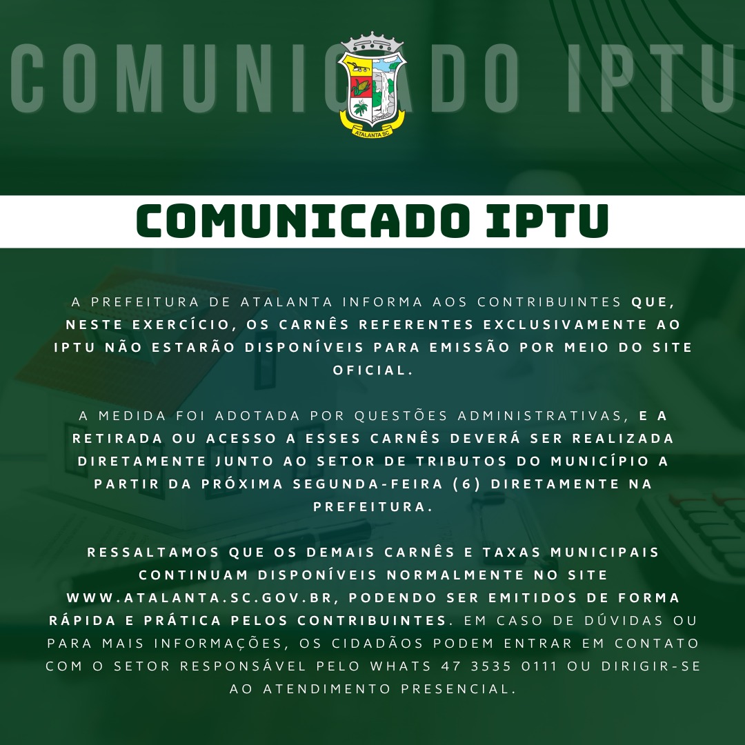 COMUNICADO IPTU