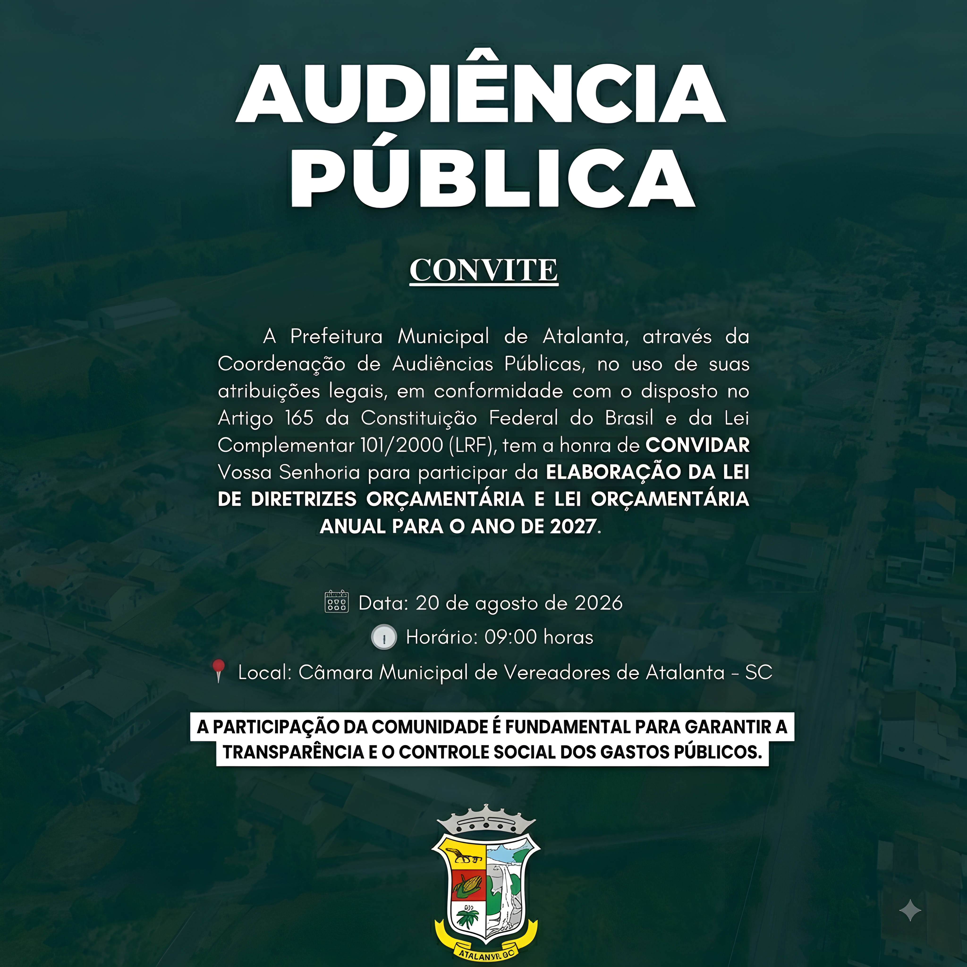 AUDIÊNCIA PÚBLICA - CONVITE